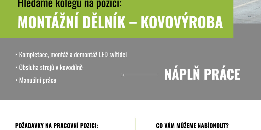 Nabídka pracovní pozice - SKLADNÍK