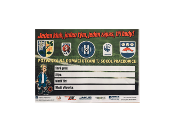 We sponsor sports club TJ Sokol Prackovice. 